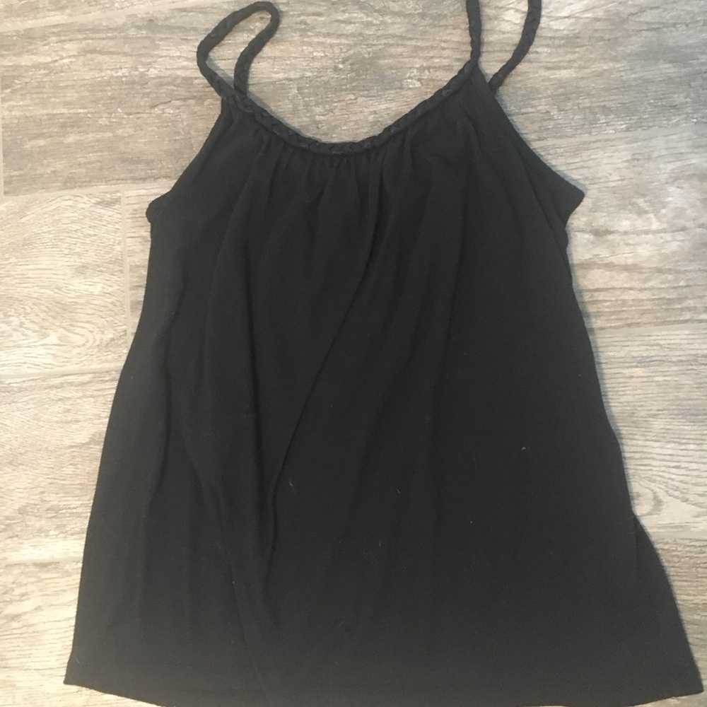 Braided Black and silk flow tank